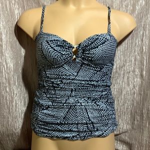Captiva Tankini Top Black White M Swimwear